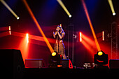 Alba Reche, winner of the awards for Song of the Year, Best Electronic Recording and Best Musical Production, performs live at the MIN Independent Music Awards 2024, Zaragoza, Spain