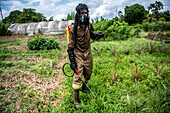 Man Spraying herbicide