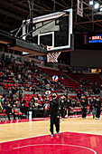 The Harlem Globetrotters perform at the Prince Felipe Pavilion in Zaragoza, Spain