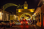 Santa Catalina Arch, Antigua Guatemala at night time