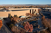Aerial view of the Dinosaur Garden at the Utah Field House of Natural History Museum. Vernal, Utah.