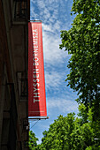 Thyssen-Bornemisza Museum banner in Madrid, Spain