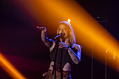 Alba Reche, winner of the awards for Song of the Year, Best Electronic Recording and Best Musical Production, performs live at the MIN Independent Music Awards 2024, Zaragoza, Spain