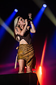 Alba Reche, winner of the awards for Song of the Year, Best Electronic Recording and Best Musical Production, performs live at the MIN Independent Music Awards 2024, Zaragoza, Spain