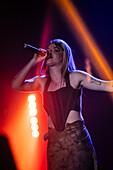 Alba Reche, winner of the awards for Song of the Year, Best Electronic Recording and Best Musical Production, performs live at the MIN Independent Music Awards 2024, Zaragoza, Spain