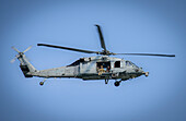 U.S. Navy helicopter in flight