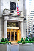 New York Stock Exchange, exterior view detail, Wall Street entrance, Financial District, New York City, New York, USA