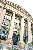 Law School Library, exterior view, Harvard University, Cambridge, Massachusetts, USA