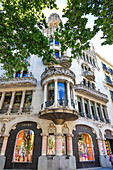 Barcelona,Spain - May 31 - 2019: Facade of the loewe barcelona store