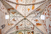 Deckengemälde des bischöflichen Palastes, Saint Lizier, Departement Ariege, Pyrenäen, Okzitanien, Frankreich