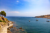 Banyuls-sur-Mer - 21 July 2019: Seaside of Banyuls-sur-Mer,Pyrenees-Orientales,Catalonia,Languedoc-Roussillon,France