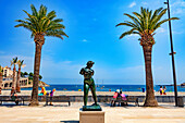 Banyuls-sur-Mer - July 21,2019: View of a sculpture of Maillol,Pyrenees-Orientales,Catalonia,Languedoc-Roussillon,France