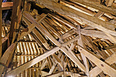 France. Seine et Marne. Castle of Vaux le Vicomte. The dome. View of the framing.