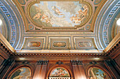 USA. New York City. Manhattan. The New York Public Library. The ceilings of the McGraw Rotunda.