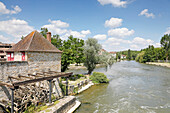 Frankreich. Seine und Marne. Mittelalterliches Dorf Moret sur Loing.