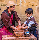 Spain,Rioja,Medieval Days of Briones (festival declared of national tourist interest),pottery