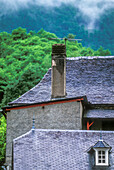 France,Nouvelle Aquitaine,Basque Country,slate roofs in Haute-Soule