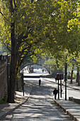 Frankreich,Paris,75,4.Arrondissement,Voie George Pompidou in der Nähe des Quai des Celestins,Frühlingsmorgen