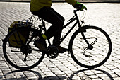 Frankreich,Paris,75,13. Arrondissement,Place d'Italie,Form eines Radfahrers auf dem Bürgersteig