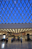 France,Paris,Louvre Pyramid by Ieoh Ming Pei.