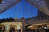 France,Paris,Louvre Pyramid by Ieoh Ming Pei.