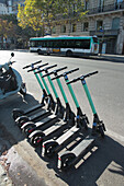 France,Paris,75,6th arrondissement,boulevard Saint-Germain,electric scooters.