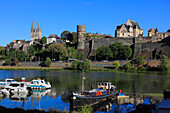 Frankreich,Pays de la loire,Maine et Loire (49),Angers,Schloss, Kathedrale und Fluss Maine