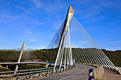 France,Brittany,Finistere department (29),Plougastel peninsula,Terenez bridge on aulne river (between Argol and Rosnoen)