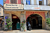France,Auvergne Rhone Alpes,Drome department (26),Nyons,arcades square