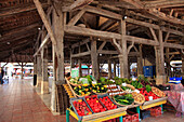 France,Nouvelle Aquitaine,Lot et Garonne department (47),Villereal,medieval village,covered market from 13th century