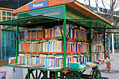 Europe,Hungary,Budapest. Book shop in the street