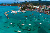 Caribbean,Sint Maarten. Fort Louis,Marigot bay