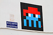 Europe,Belgium,Brussels,Space invaders by Invader