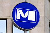 Europa,Belgien,Brüssel,U-Bahn-Logo