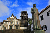 Sao Miguel Island,Azores,Portugal. Ribeira Grande. Igreja Matriz de Nossa Senhora da Estrela.  Gaspar Frutuoso Monument