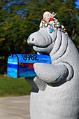 Usa,Florida. Lee County. Matlacha. Manatee letter box