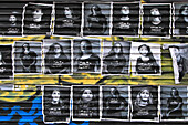 Usa,Florida,Miami, Wynwood district. Streetart. portraits of young women on a garage door