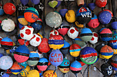 Usa,Florida. Key West. Colorful fishing floats in a shop