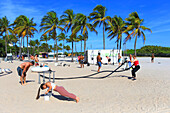 Usa,Floride,Miami. South Beach. Ocean Drive,Miami Beach,Sport am Strand