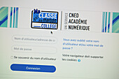 Französische Website für die Schule zu Hause