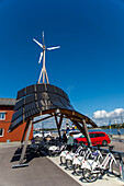 Europe,Scandinavia,Sweden. Karlskrona. Renewable energy recharging station,for bikes and cars.