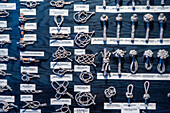 Europe,Scandinavia,Sweden. Karlskrona. Naval museum. Table of marine knots