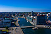 Europe,Scandinavia,Sweden. Skania. Malmoe. Inre Hamnen harbour. Malmo lighthouse