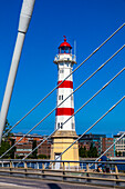 Europe,Scandinavia,Sweden. Skania. Malmoe. Inre Hamnen harbour. Malmo lighthouse