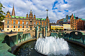 Europa,Skandinavien,Schweden. Schonen. Malmoe. Stortorget Fontaine von Stig Blomberg