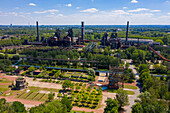 Europe,Germany. North Rhine-Westphalia. Duisburg. Landscaped park Duisburg North: Landschaftspark Duisburg-Nord,built on an industrial wasteland in the Meiderich-Beeck district