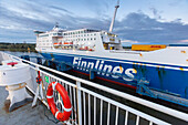 Europe,Germany. Schleswig-Holstein. Travemuende. Travemuende-Lubeck harbour. Finnlines ferry