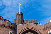 Europe,Scandinavia,Sweden. Scania. Helsingborg. Kaernan or Kernen,medieval tower of the Helsingborg Fortress