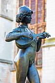 France,Grand Est,Aube,Troyes. Florentine singer statue
