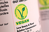 Close-up on a skincare product that meets criteria. Vegan